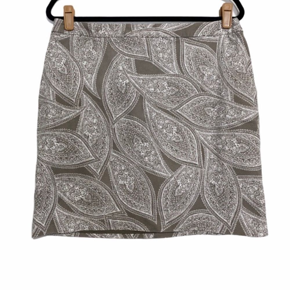Banana Republic Factory Paisley Leaf Print Skirt Womens 12